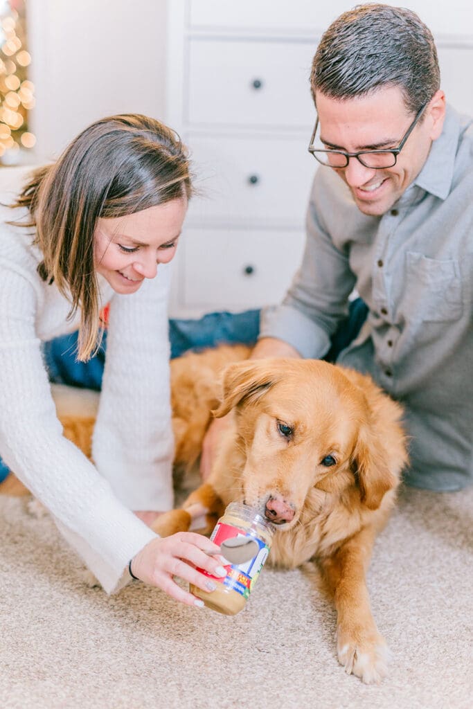 Richmond pet photography memorial session with a family and their golden retriever enjoying their final days together.