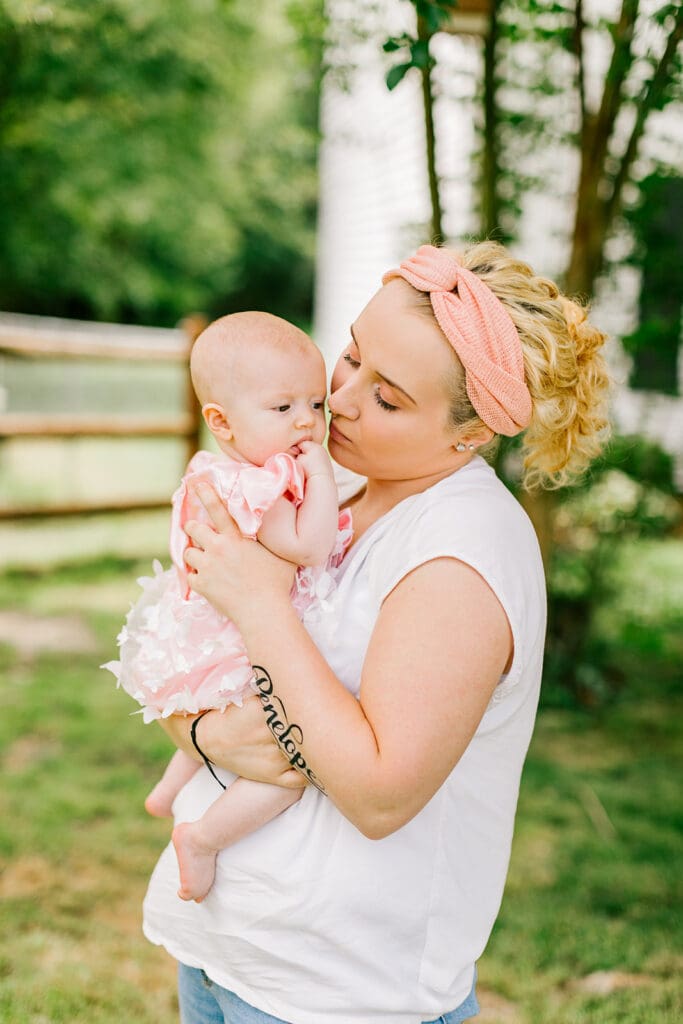 Richmond mommy-and-me photography session showcasing a single mom and her daughter with a special name tattoo.